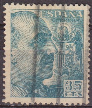 z vendido ESPAÑA 1949 1050 Sello General Franco 35c Usado Espana Spain Espagne Spagna Spanje Spanien 